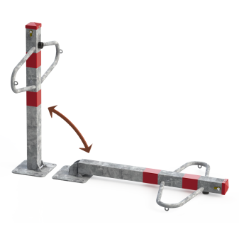 Parkovací sloupek MOTÝLEK - sklopný, Zinek, Bez příslušenství, FAB - v ceně
